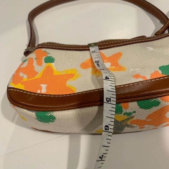 Dooney & Burke Splatter Canvas and Leather Hand Bag - Picture 7 of 12